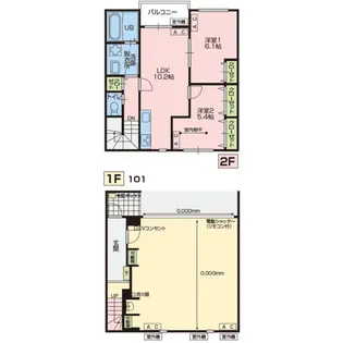 ガレージ上中野の間取り