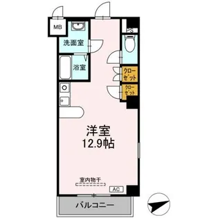 フェリオ甲府上石田【1階】の間取り