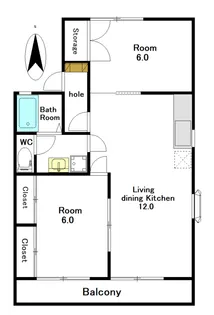 メゾンシャルマン36B【1階】の間取り