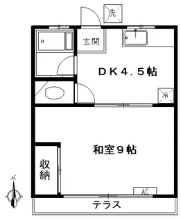 コーポ千峰【1階】の間取り