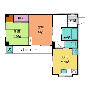フジメゾン・西尾【4階】の間取り