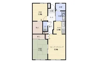 コーポレートふじみ野【1階】の間取り