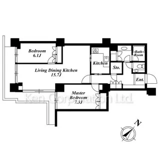 六本木ファーストプラザ【17階】の間取り