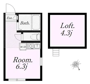 ユナイト宮崎台マイ・フェア・レディ【1階】の間取り