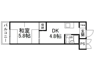 グランディール嵯峨【3階】の間取り