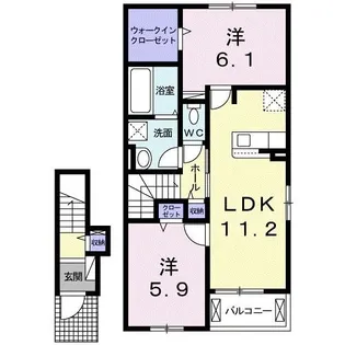 フェアリーズ ヒル LM I【2階】の間取り