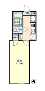The Malie久米川【3階】の間取り
