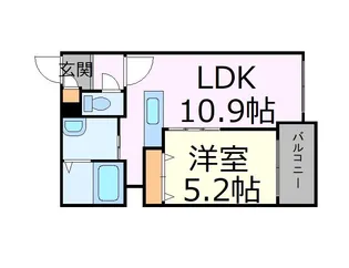 カカオ円山【3階】の間取り