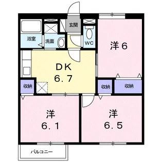 サンヒルズS A【2階】の間取り
