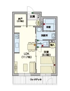 (シニア限定)ヘーベルVillageKUSU【1階】の間取り