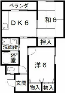 メゾンオーク【2階】の間取り