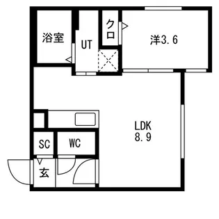 AND-hondori(アンドホンドオリ)【3階】の間取り
