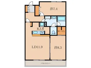 グラマシー恵比寿【2階】の間取り