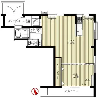 夏目坂マンション【2階】の間取り