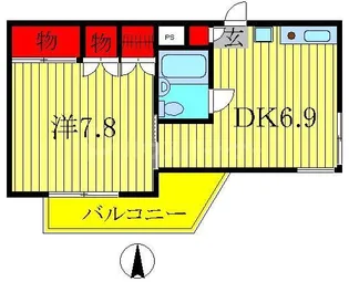 コスモ金町【4階】の間取り