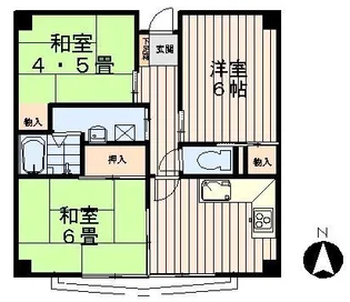 エスポワール錦町【1階】の間取り