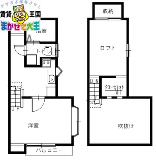 アワーグラス壱番館【2階】の間取り