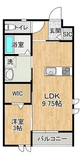 仮)下高津アパート【1階】の間取り