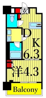 ヴィラクレール浅草【8階】の間取り