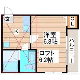 メゾンヴェルディール【2階】の間取り