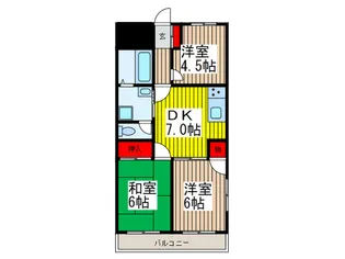シミュレー稲垣【3階】の間取り