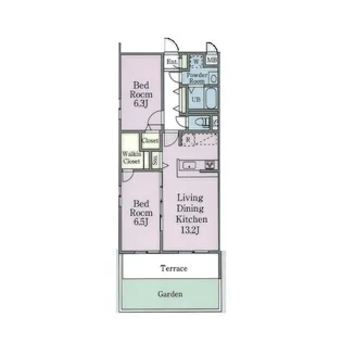 プラティーク【1階】の間取り