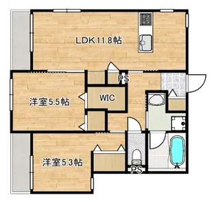 仮称)観音2丁目ヘーベルメゾン東棟【3階】の間取り