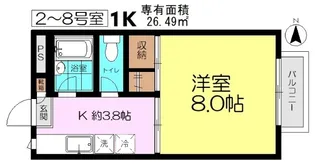 ヴェルデ国立【2階】の間取り