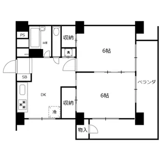 梅田マンション(ウメダマンション)【4階】の間取り