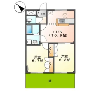 グランシャリオ【1階】の間取り