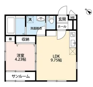 イニエ万代【3階】の間取り