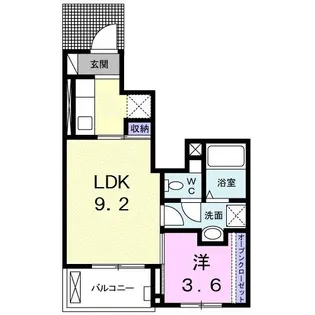 リベルテ ビラージュ【1階】の間取り