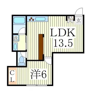 ラ・ファミーユ湖北E1【1階】の間取り