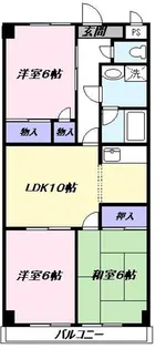 ハイツヨシタカ【2階】の間取り