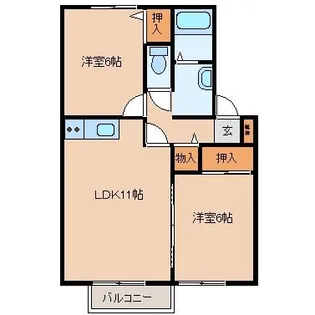 エトワール上小泉【1階】の間取り