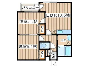 リ-フ・スィ-ト【3階】の間取り