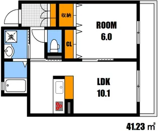 グランマスト中筋 A棟【1階】の間取り