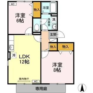 セゾン高取北【1階】の間取り