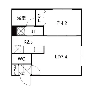 シティプレミア新道東【2階】の間取り