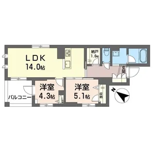 Court Zoshigaya【3階】の間取り