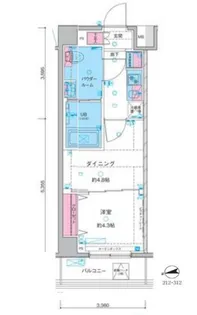 ガリシア中野新井薬師【3階】の間取り