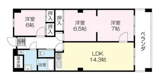 アーバンスクエア五橋【5階】の間取り