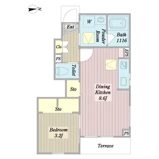 アストメゾン【1階】の間取り