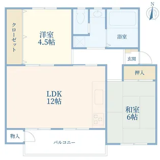 たまプラーザ団地 5-4号棟【2階】の間取り