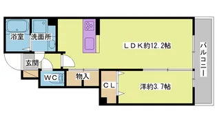 アルレーヌ恵比須【1階】の間取り