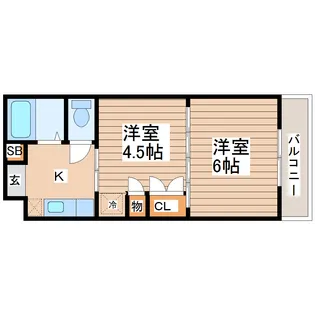 イーグルハイツ小松島I【2階】の間取り