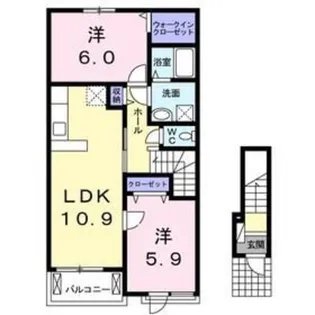 プラシード【2階】の間取り