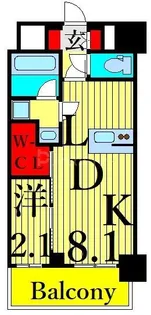 コンフォリア日暮里【5階】の間取り