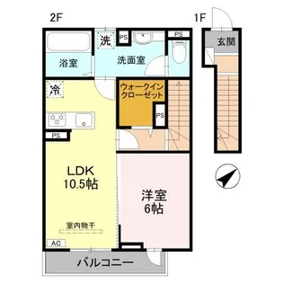 RESIDENCE歌川町 A棟【2階】の間取り