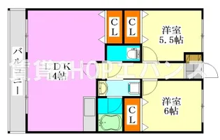 パオ・ヤマニシ【2階】の間取り